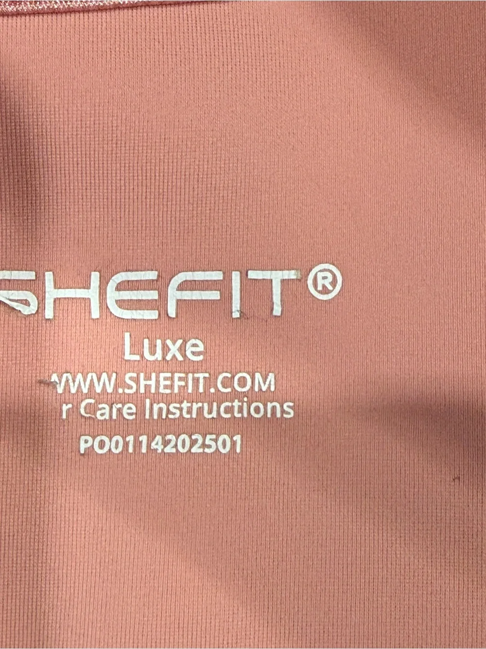 SHEFIT Luxe Pink Front-Zip Adjustable-Compression Sports Bra Preowned
